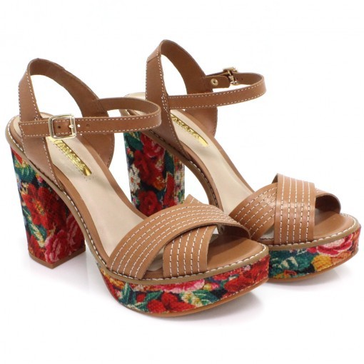 Sandalia Tanara N7822 - Caramelo | Sapato Show
