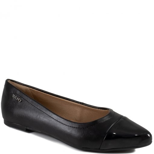Sapatilha Feminina Cap Toe Verniz Bico Fino Via Uno 016820