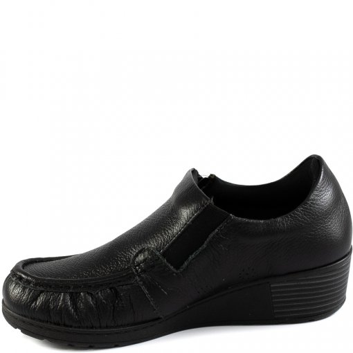 Sapato Mocassim Plataforma Usaflex Care Hidratante AA0201 Preto