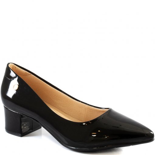 Salto Bloco SandÃ¡lia Via Uno Salto Grosso Preta Sapato Salto