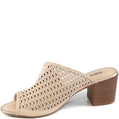 Tamanco Vazado Salto Bloco Extra Conforto Dakota Z5421 Aveia