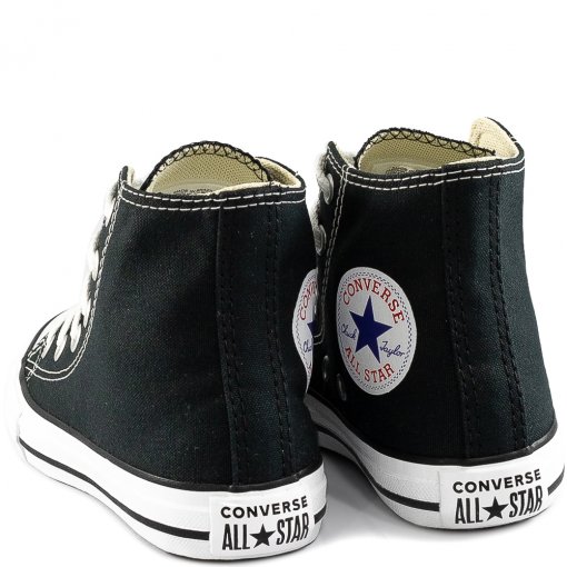 Tênis Converse Chuck Taylor All Star Cano Alto Infantil Ck0004 -  Preto/Preto | Sapato Show
