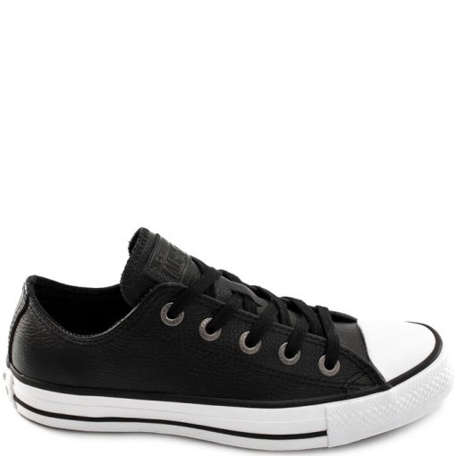 Tênis Converse Chuck Taylor All Star Ox Couro CT0448 - Preto | Sapato Show