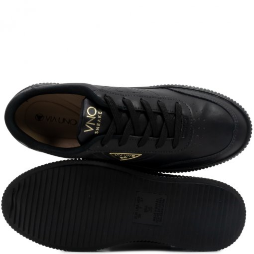 Tênis Feminino Casual Mini Tratorados Via Uno 881005 - Preto