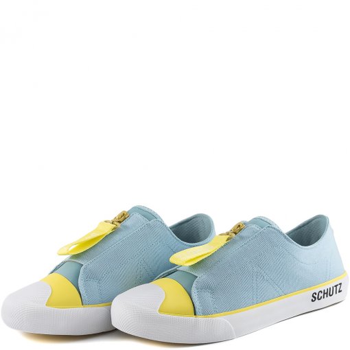 Tênis Feminino Com Zíper Casual Lona e Spandex Schutz S214280002