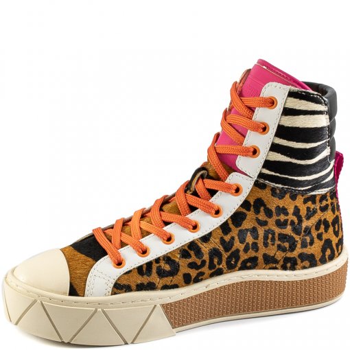 Tênis Feminino Urban High Animal Print Schutz S211150004 - Onca/Zebra |  Sapato Show