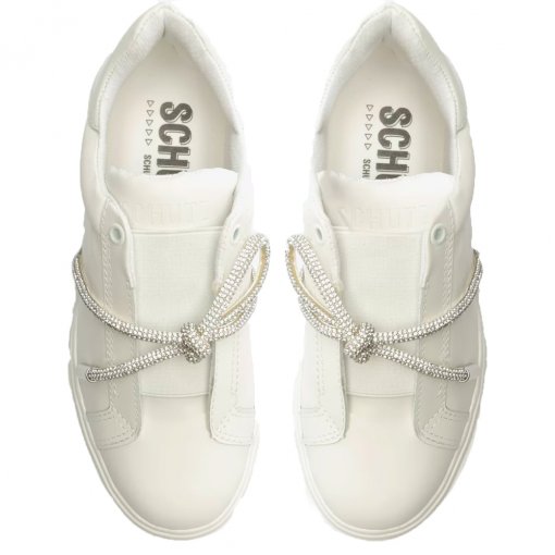 Tênis Leslie Shine Couro com Strass Schutz S210190059 - Branco