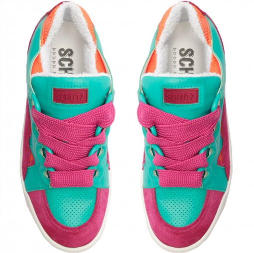 Tenis Sicily Mix Multicolorido Schutz S206720040 - Pink/Acqua