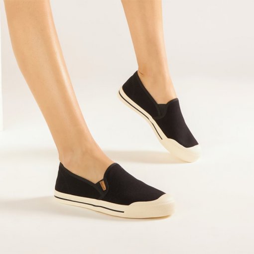 Tênis Slip On Feminino Lona Verão 2021 Anacapri C302300003 - Preto | Sapato  Show