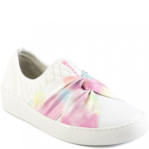 Tênis Slip On Feminino Lycra Tye Dye 2021 Ramarim 2077205 - Branco/Colorido  | Sapato Show