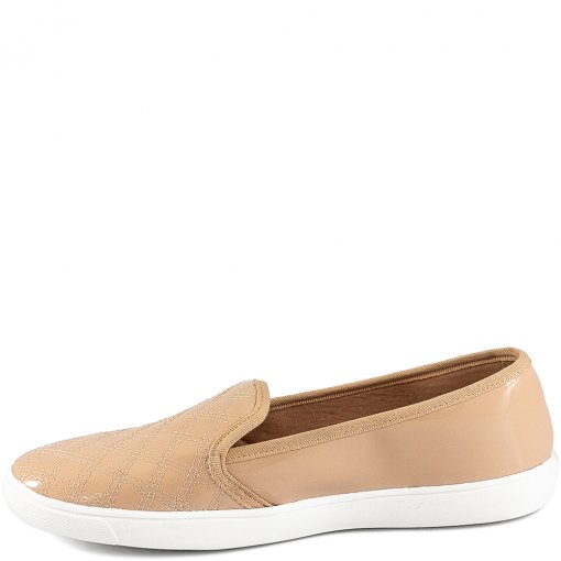 Tênis Slip On Feminino Matelassê Verão Via Uno 119050 - Verniz Nude |  Sapato Show