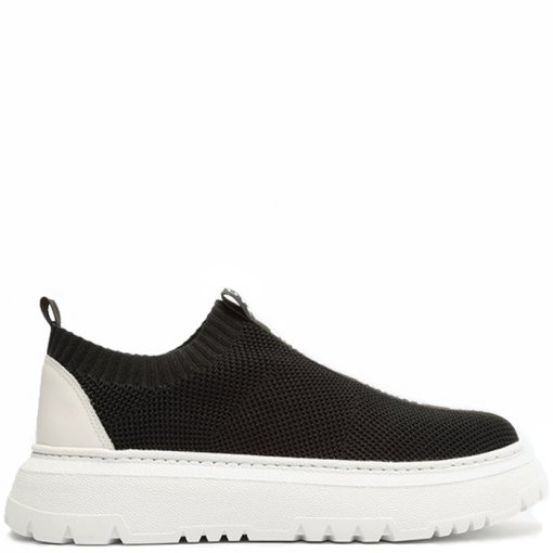 Schutz Slip On Flatform Preto Tênis Slip On Flatform Malha Knit