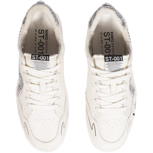 Tênis ST Line Couro Love Schutz S218530021 - Branco/Prata | Sapato