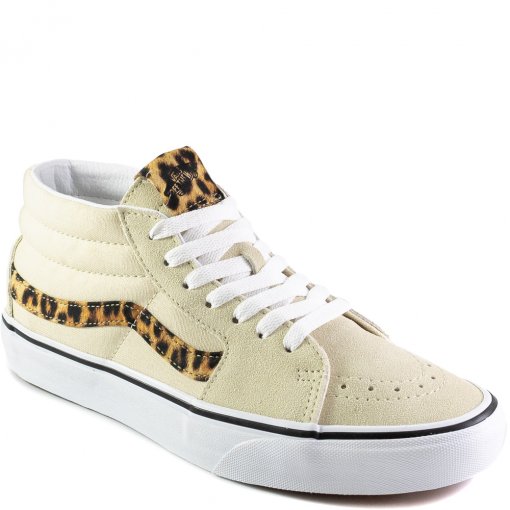 Tênis Vans Animal Print Em Camurça Sk8Mid VN0A5KXEZV2 Bege/Onca
