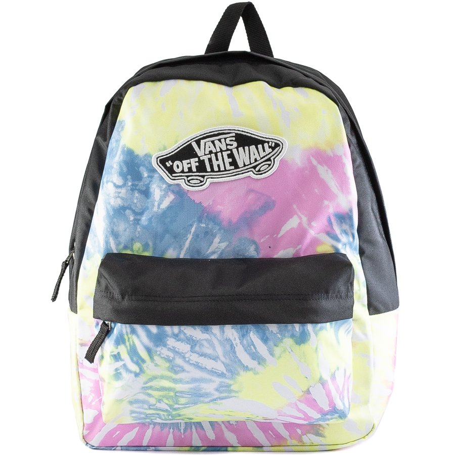 Mochila Feminina Estampada Grande Vans Realm VN0A3UI6ZGY - Preto/Tye ...