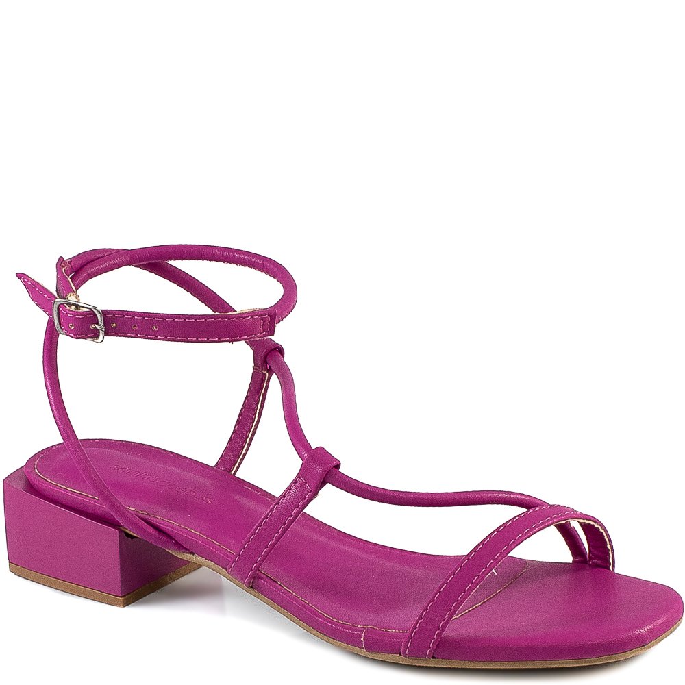 Sandália De Tiras Salto Bloco 2022 Sonho Dos Pês 3901738 - Roxo ...