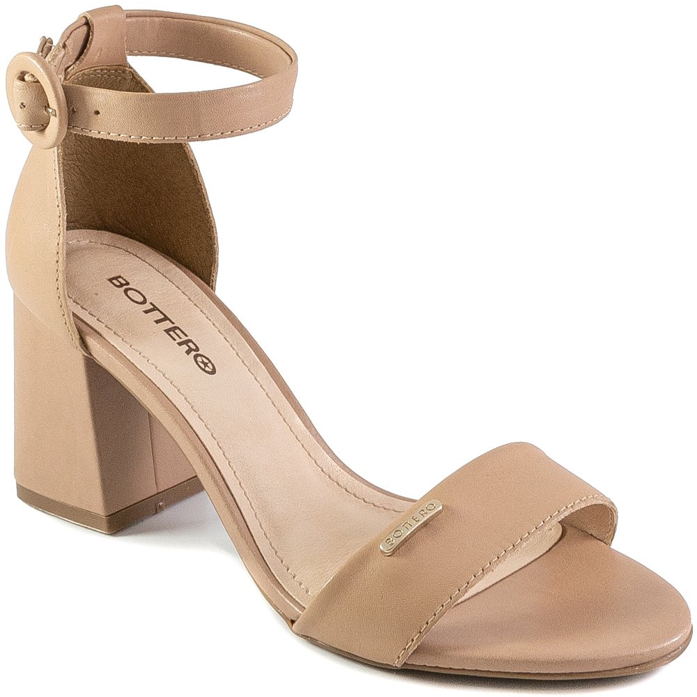 Sandália Feminina Salto Bloco Em Couro Bottero 341805 - Brown Sugar ...