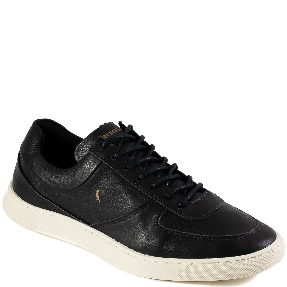 Tênis Casual em Couro Masculino Reserva R754740001 - Preto Fosco ...