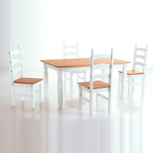 Conjunto de mesa com 4 cadeiras Corona Original* - Seconique - Madeira - Cor