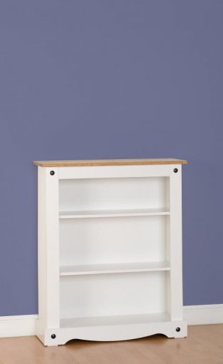 Estante para livros baixa Corona laqueado - Original Seconique* - Madeira - Cor branco