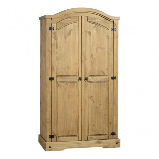 Guarda-roupa de solteiro 2 portas Corona Original* - Seconique- Madeira - Cor natural