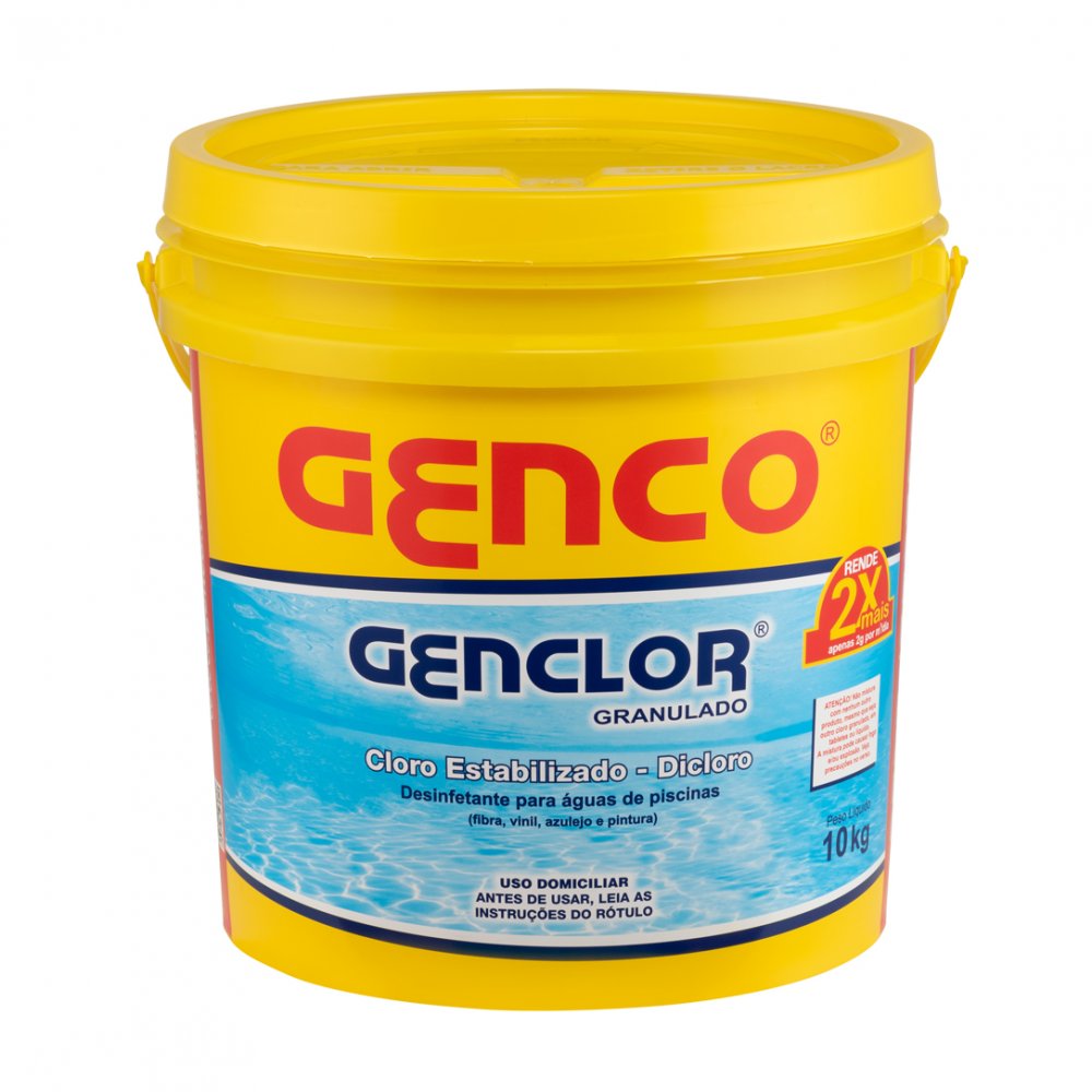 Cloro Granulado Estabilizado Genclor 10 KG Genco