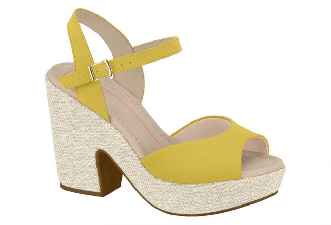 sandalia salto grosso moleca