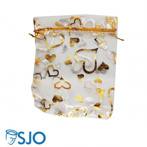 Saquinho de Organza 8 x 12 - Corações