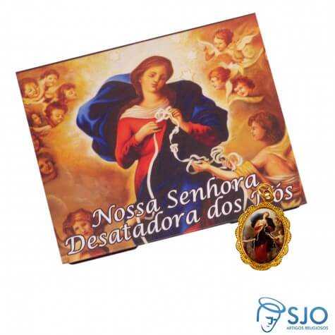 Cartão com Medalha de Nossa Senhora Desatadora dos Nós