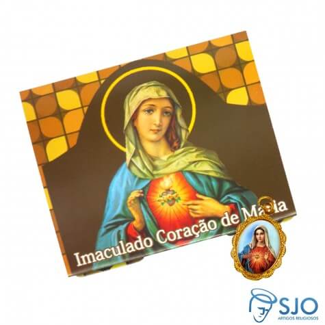 Cartão com Medalha do Imaculado Coração de Maria