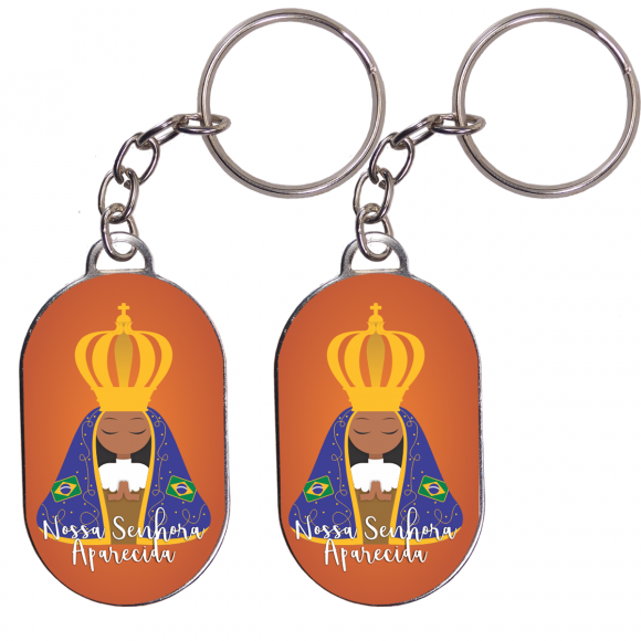 Chaveiro Chapinha Nossa Senhora Aparecida Infantil Duas Faces