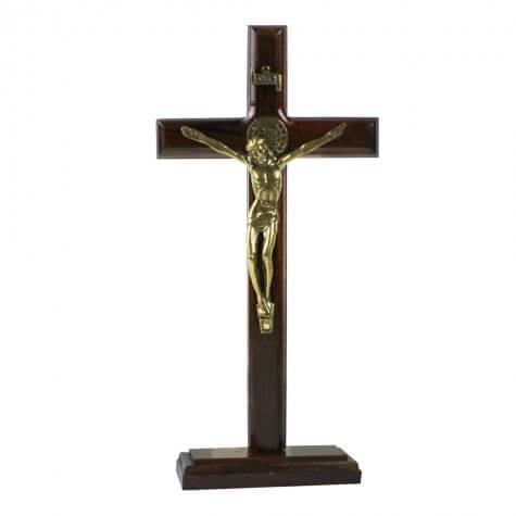 Crucifixo de So Bento para Parede/Mesa - 19 cm