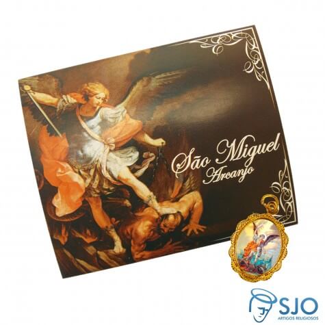 Cartão com Medalha de São Miguel