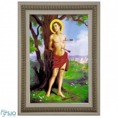 Quadro Religioso São Sebastião - 70 x 50 cm