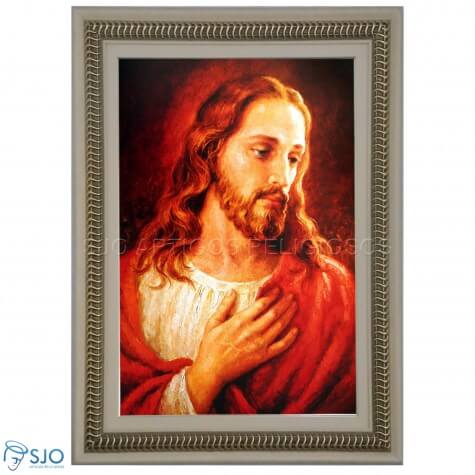 Quadro Religioso Face de Jesus - 70 x 50 cm - Mod. 2