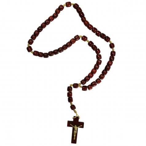 Terço de Madeira com Cristo