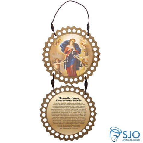 Adorno de Porta Redondo - Nossa Senhora Desatadora dos Nós
