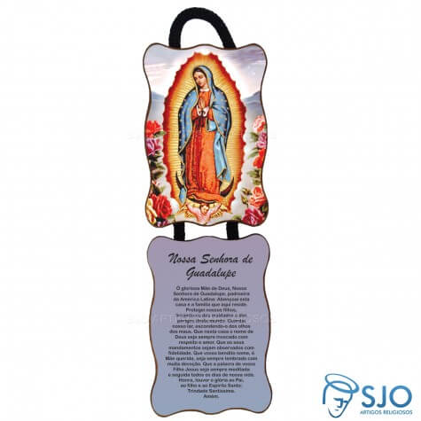 Adorno de Porta Retangular - Nossa Senhora de Guadalupe