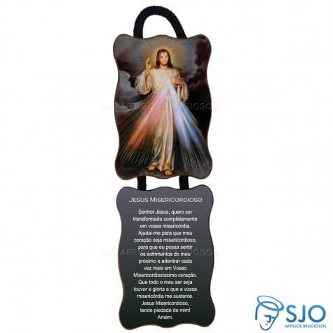Adorno de Porta Retangular - Jesus Misericordioso