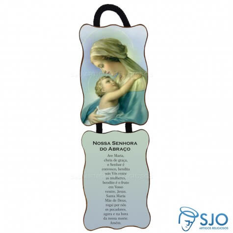Adorno de Porta Retangular - Nossa Senhora do Abraço