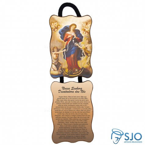 Adorno de Porta Retangular - Nossa Senhora Desatadora de Nós