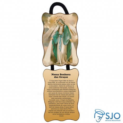 Adorno de Porta Retangular - Nossa Senhora das Graças - Mod 1