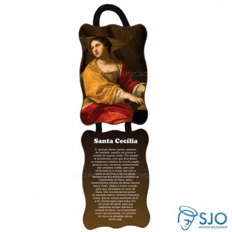 Adorno de Porta Retangular - Santa Cecília