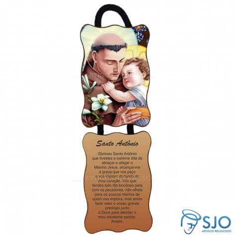 Adorno de Porta Retangular - Santo Antônio - Modelo 01