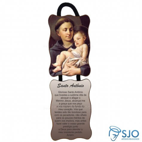 Adorno de Porta Retangular - Santo Antônio - Modelo 03