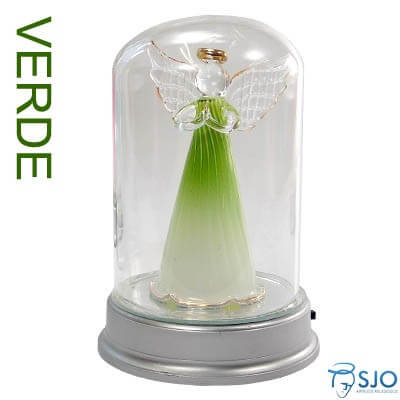 Anjo com Luz na Redoma - 13 cm
