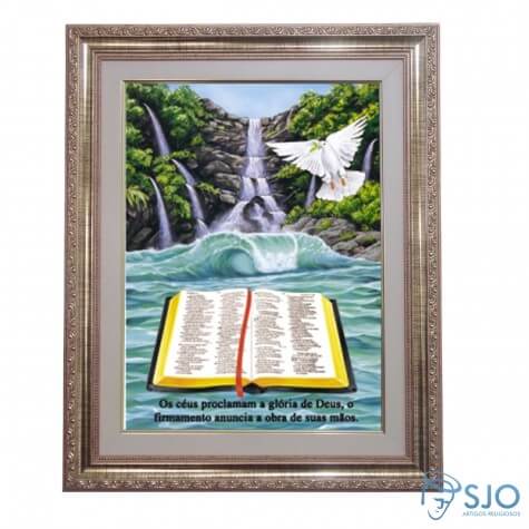 Quadro - Mensagem Bíblica - Modelo 2 - 52 cm x 42 cm
