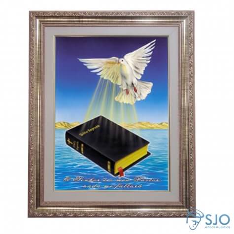 Quadro - Mensagem Bíblica - Modelo 3 - 52 cm x 42 cm