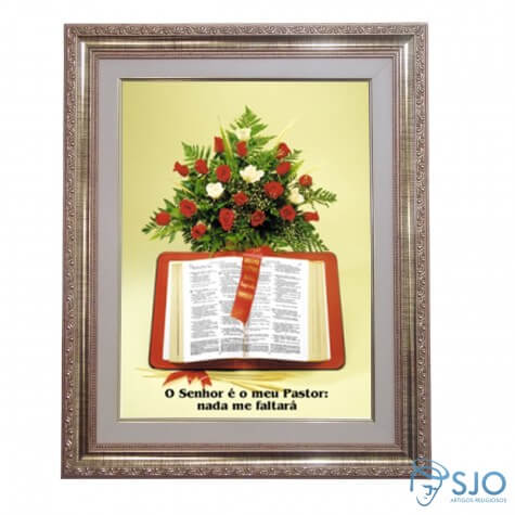 Quadro - Mensagem Bíblica - Modelo 4 - 52 cm x 42 cm