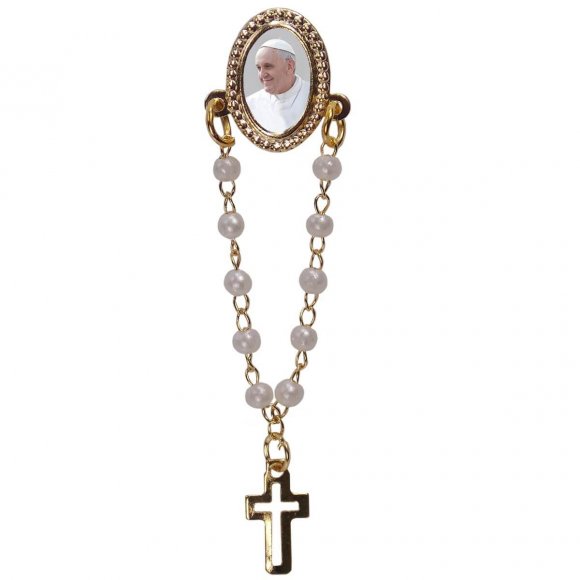 Botton com Mini Terço Papa Francisco